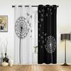Dandelion Black And White Window Curtain For Living Room Bedroom Luxury Home Kitchen Decor Items Curtains