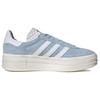 adidas Женские кроссовки Gazelle Bold Clear Sky Синие облака-белые золотисто-металлические ID6991