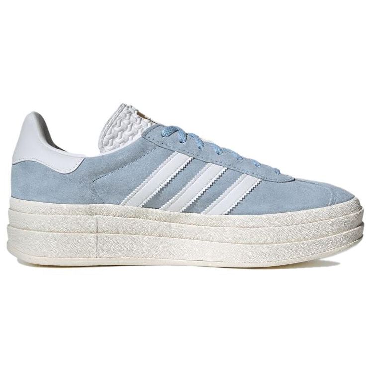 adidas Женские кроссовки Gazelle Bold Clear Sky Синие облака-белые золотисто-металлические ID6991