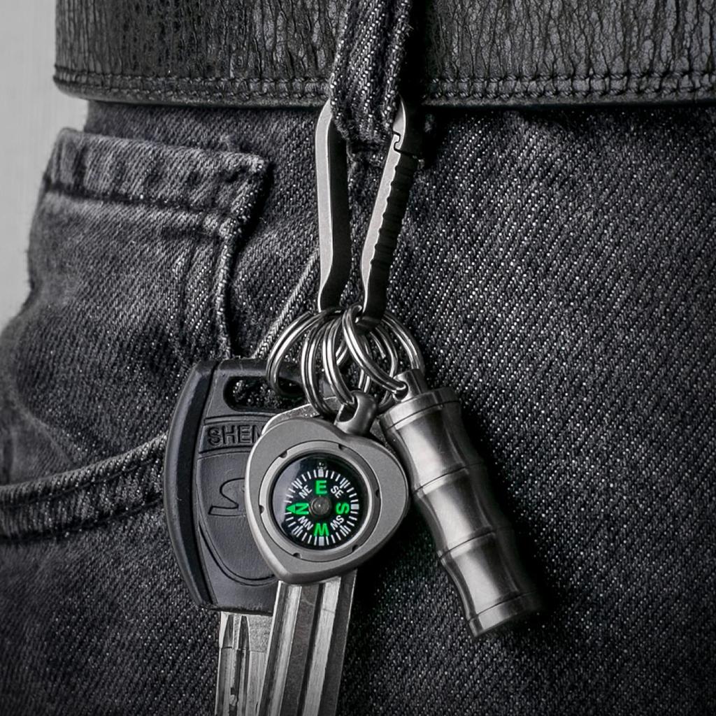 [TIMULTI] Титановый карабин, небольшой брелок, держатель для ключей, быстросъемный крючок для ключей, петля для ремня рюкзака, стильный, предотвращает потерю, легко устанавливается и крепится