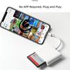Освещение 3 в 1 для устройства чтения карт TF/SD/CF для iPhone iOS 13 14 15 16 17 OTG адаптер для карты памяти камеры