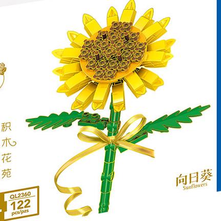 Flower Model Eternal Bouquet Building Blocks Creative Home Desk Plant Decoration Assemble Bricks Educational Toy Girl Kids Gifts