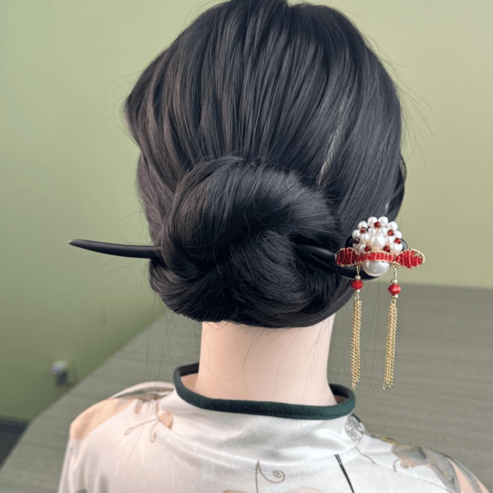 Tassel New Chinese Style Hair Clip Red Hanfu Hairpin Beijing Opera Hair Accessories Bridal