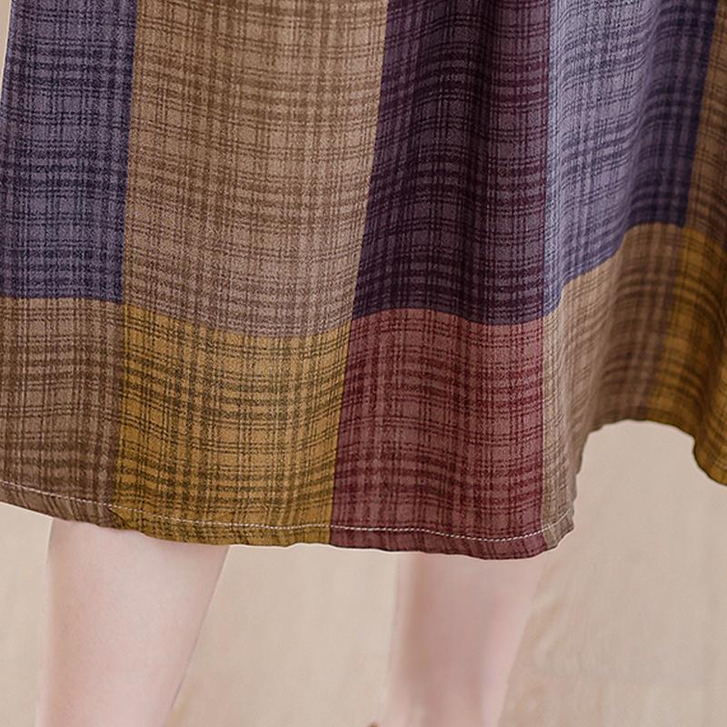 Длинное платье с винтажным принтом для женщин, повседневное летнее платье больших размеров с коротким рукавом и поясом, одежда для женщин среднего возраста