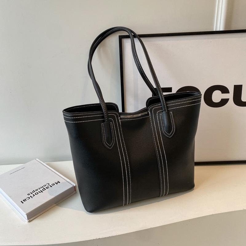 Simple Casual Large-capacity Tote Bag Female College Students Class Commuter Bag Trendy Versatile Shoulder Bag