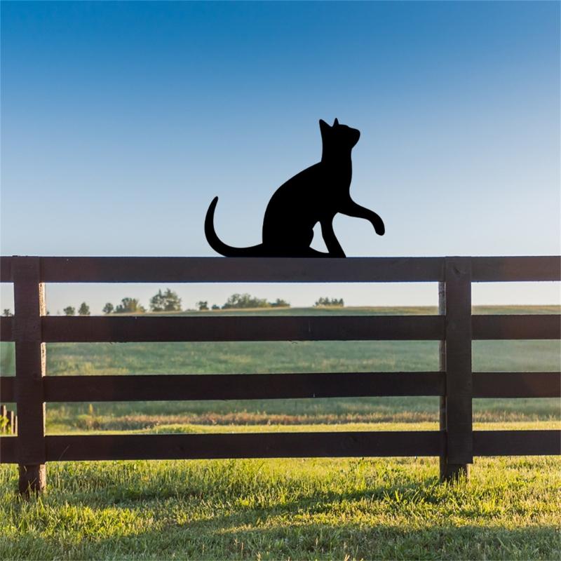 Металлические садовые украшения Металлические садовые животные Садовые колышки Садовые украшения в виде кошек Уличный садовый вкладыш для клумб Газон