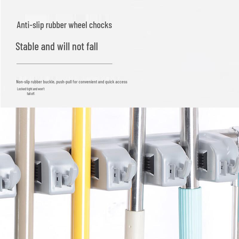 Danle Stainless Steel Mop & Broom Holder