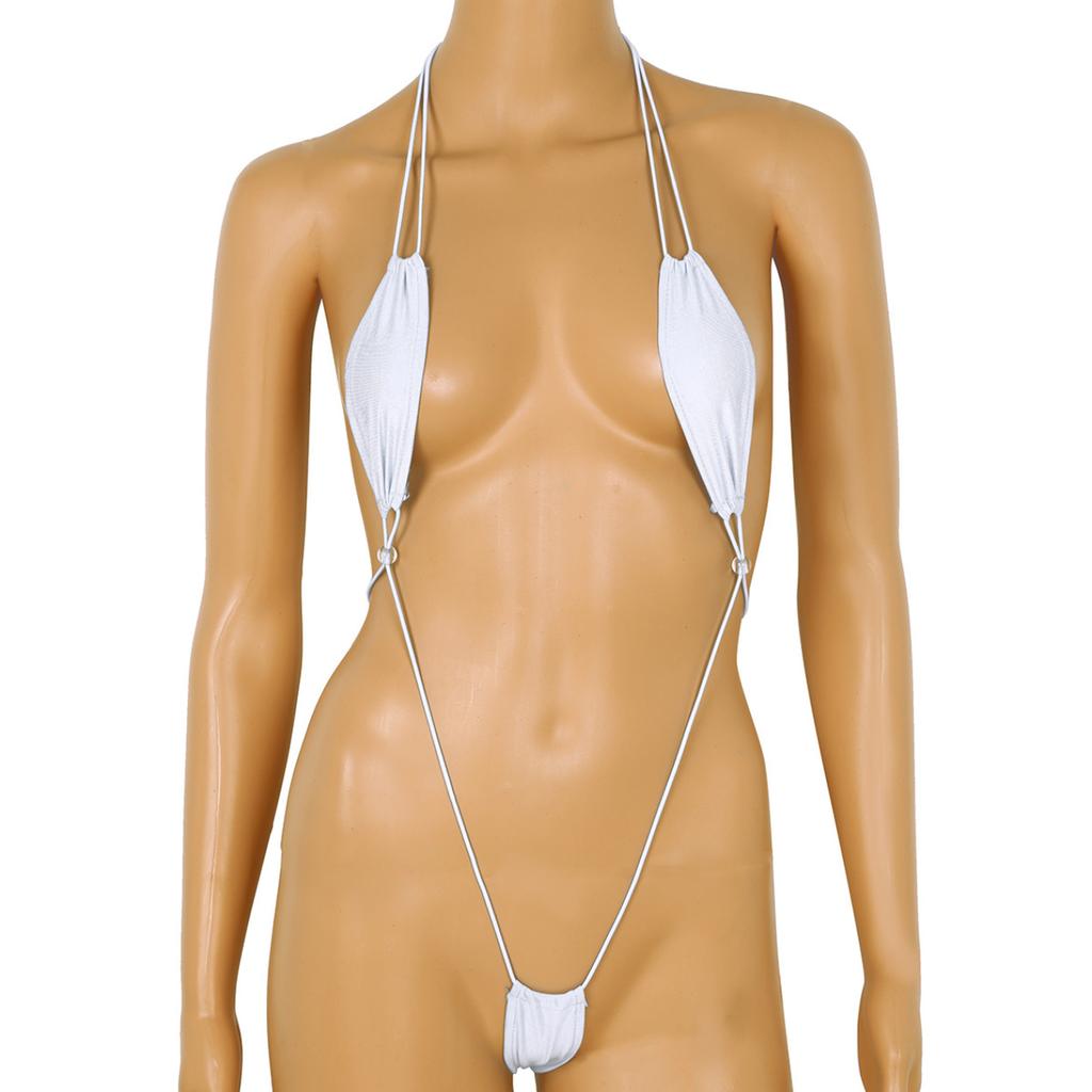 Womens Sling Shot Bikini Halter Lingerie Set Swimwear Micro Thong Teddy Monokini Swimsuits