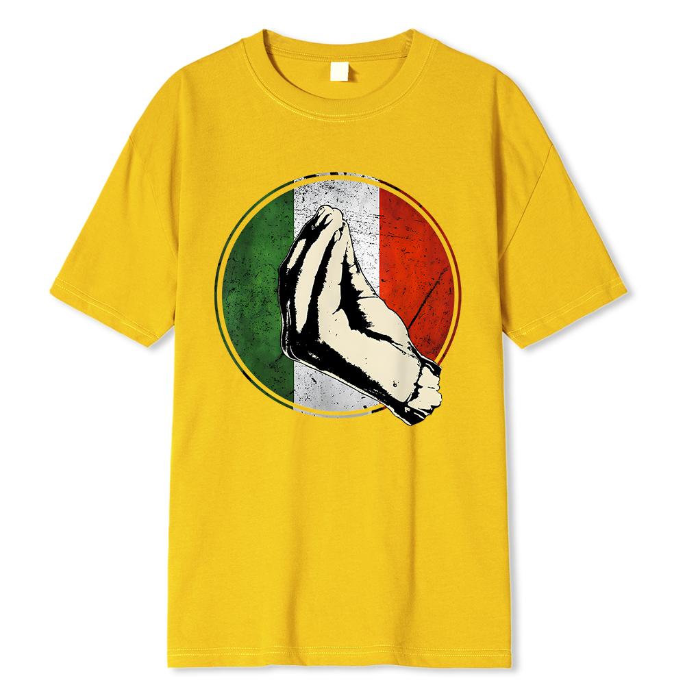 Итальянская подарочная рубашка, забавная итальянская футболка, футболка, повседневная, хлопковая, мужская, летняя, дышащая, большого размера, с короткими рукавами