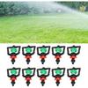 Drip Irrigation Emitters, 10pcs Adjustable 360 Degree Sprinklers with Single Barb Micro Plant Misting Nozzles Sprayer for Greenhouse Garden Patio
