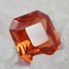 Orange Sapphire Square Cut 3.80 Ct Natural Loose Gemstone CERTIFIED