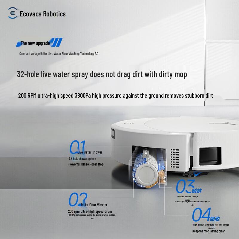 Ecovacs T90PRO All-in-One Robot Vacuum & Mop with Auto Water & Self-Cleaning