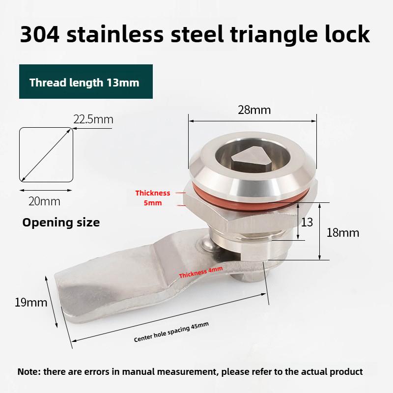 Stainless steel MS816 triangular lock communication distribution cabinet box, air, subway and bullet train compression door lock