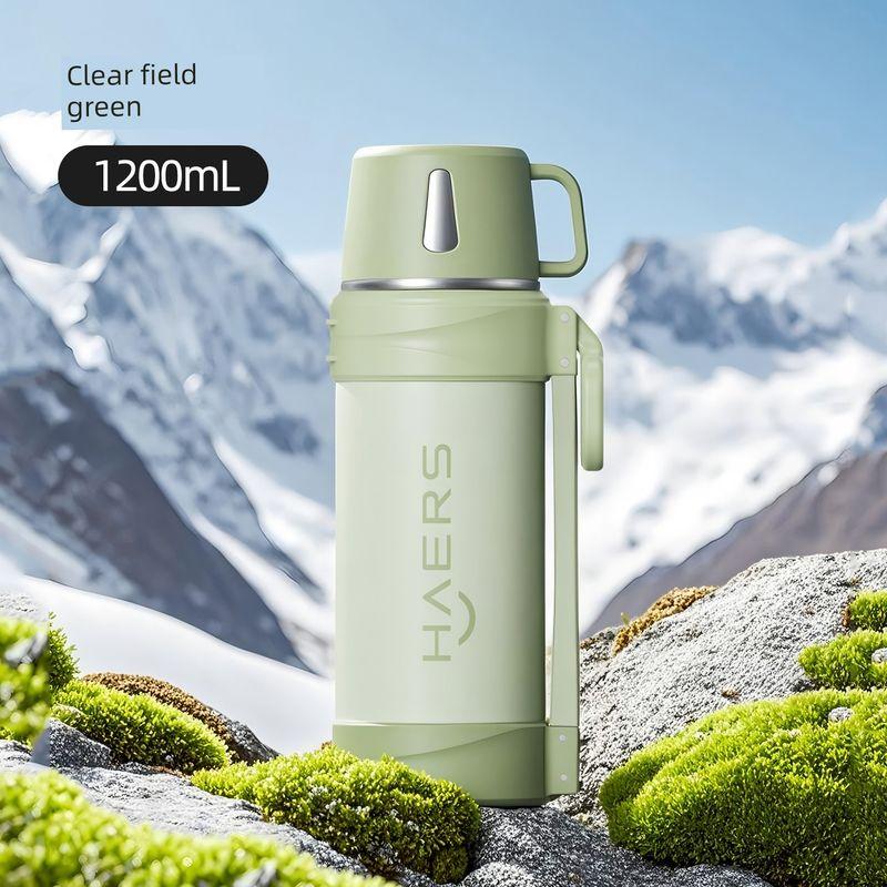 Hals Insulated Kettle for Outdoor Use, Car Travel, Stainless Steel Water Bottle, Large Capacity Thermos, Hot Water Bottle, 2025 New Model