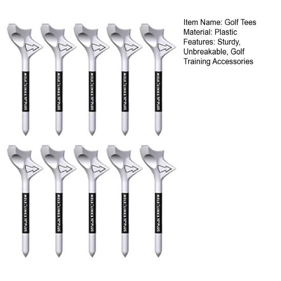 10 шт. Гольф-ти износостойкие портативные косой вставки уменьшают трение профессиональные увеличивают расстояние компактные 10 градусов мяч для гольфа