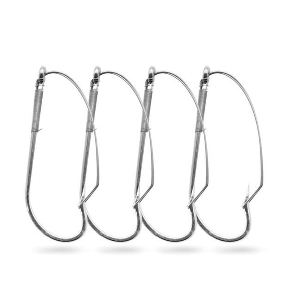 20pcs Weedless Barbed Fishing Hook Single Hook Carp Fishing Hook New Fly Hook