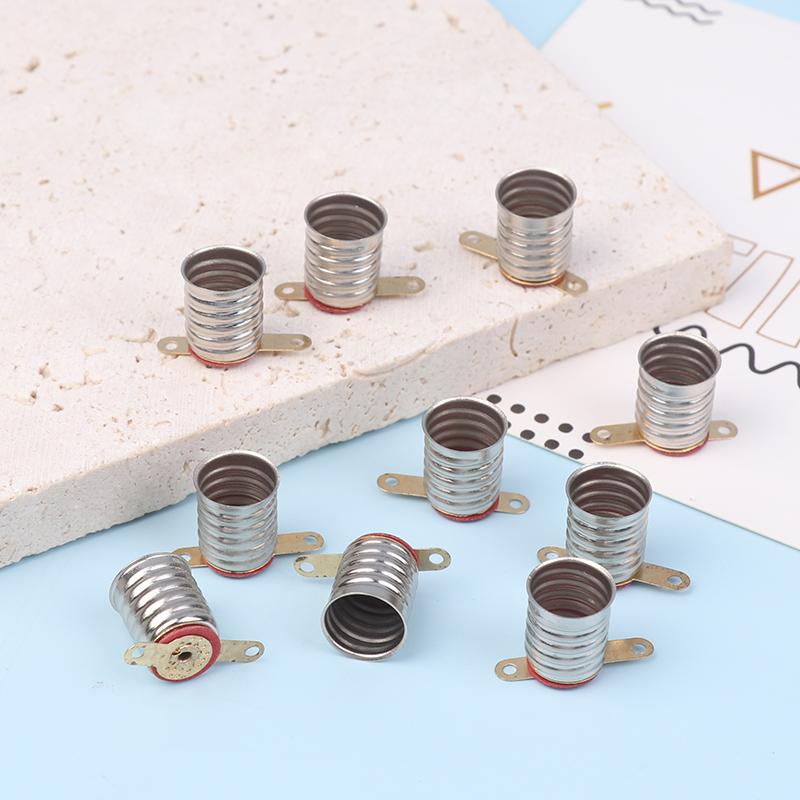 10 шт. E10 винтовой медный цоколь лампы маленький электрический шариковый патрон для ламп домашний эксперимент цепь электрические аксессуары