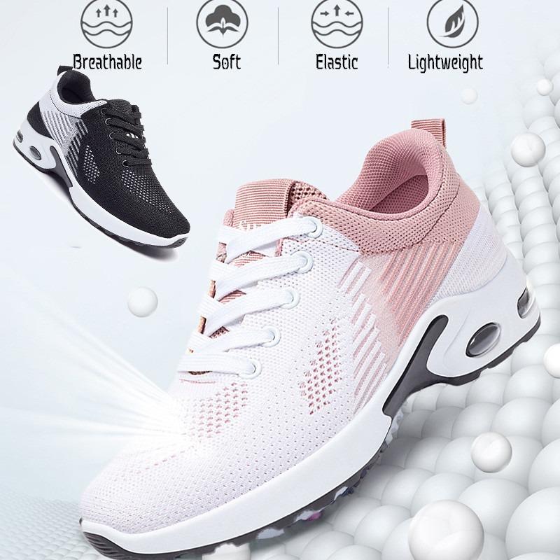 Женские кроссовки для ходьбы с мягкой подошвой и нескользящей подошвой, дышащая сетчатая обувь, модные повседневные туфли для мам
