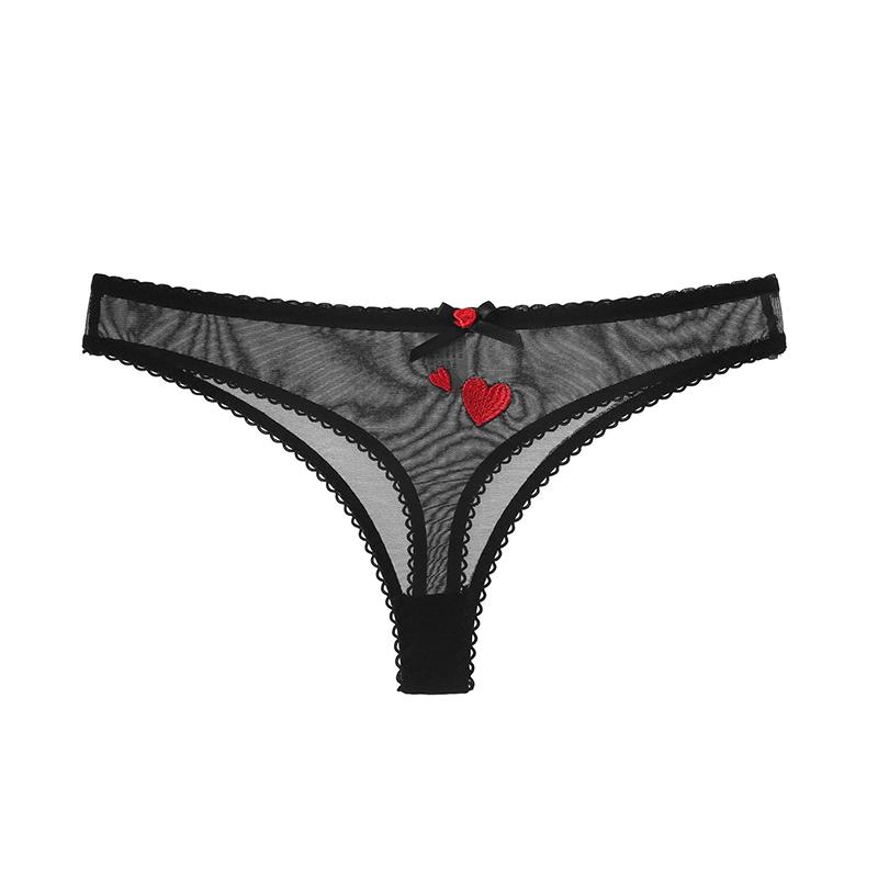 Mesh Transparent Thong Women Embroidery Lace Sexy Underwear Seamless G-String Female Panties Intimates Lingerie