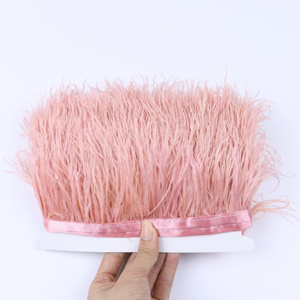Feather1Meter Fluffy Ostrich Feathers Trim 6-8CM for Diy Craft Sewing Fringe Ribbon Dress Wedding Party Stage Clothing Plume Decoration