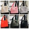 Large Capacity Mesh Tote Beach Bag Casual Bath Storage Handbag Cosmetic Zipper Pouch  Beach