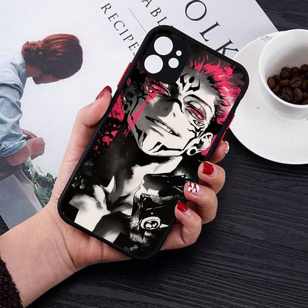 Чехол для телефона Jujutsu Kaisen Рёмен Сукуна Для IPhone 14 11 12 13 Mini Pro Max 8 7 Plus X XR XS MAX Полупрозрачный Матовый Чехол
