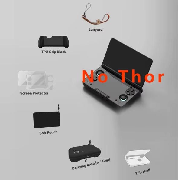 AYN THOR Двухэкранный складной портативный игровой кейс с отделениями для аксессуаров, сумка для хранения, ремешок, мягкая сумка для AYN THOR Custom