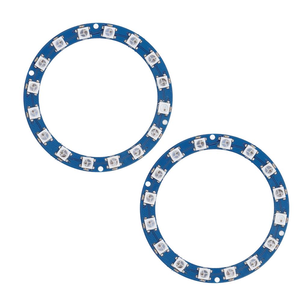 2 шт. RGB светодиодное кольцо 16 бит интеллектуальное полноцветное яркое 5 В цифровой порт WS2812B 5050