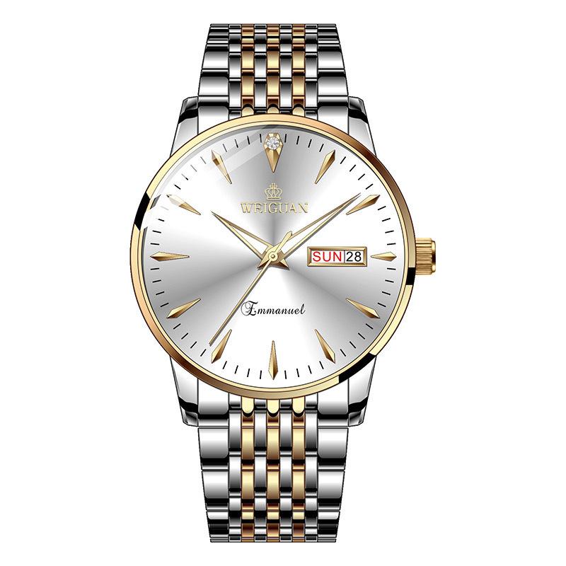 Watches Men's Quartz Watch Business Waterproof Watch Casual Stainless Steel Calendar Luminous Watch Ultra-thin Wristwatch