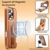 CASENEO For iPhone 16 Pro Max Magnetic Case Hand Strap Design PU Leather+PC Phone Cover