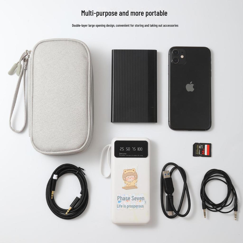 Многослойная сумка для хранения цифровых аксессуаров: Блок питания, жесткий диск, USB, наушники и органайзер для кабелей