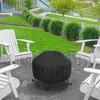 Round Fire Pit Cover Heavy Duty, Waterproof BBQ Cover for Outdoor Fire Pit, Patio Cover