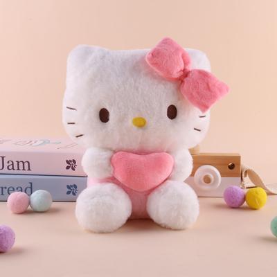 22см Sanrio Hello Kitty Kuromi Подушка KT Плюшевая игрушка Девочки Мягкая набивная игрушка Животное Сердце My Melody Cinnamoroll Набивная кукла Подарки