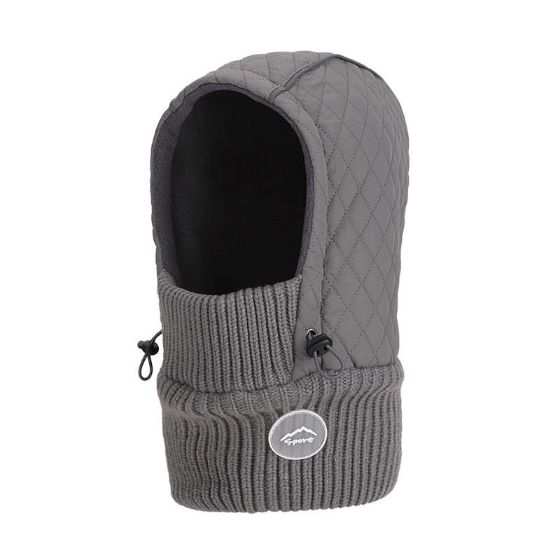 Winter Knit Hat Mask Balaclava With Fleece Lining For Outdoor Cycling And Cold Weather