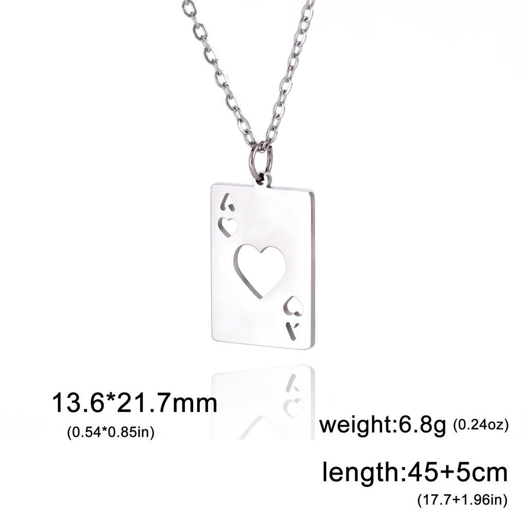 Cazador Poker Card Ace of Spades Necklaces for Men Women Stainless Steel Hip Hop Jewelry Gold Color Necklace 2026 Gift Wholesale