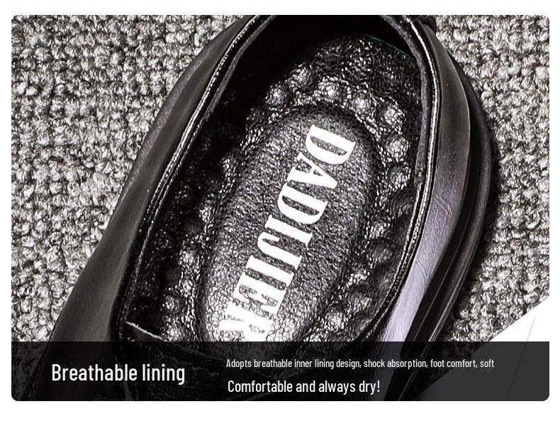 Men's Large Size Genuine Leather Casual Shoes - British Style Autumn Youth Formal