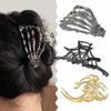 Хэллоуин Заколка для волос Черная Паутина Рука Скелета Форма Летучей Мыши Волосы