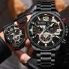 CURREN Casual Business Chronograph Waterproof Stainless Steel Watch Mens Luxury Fashion Quartz Watches