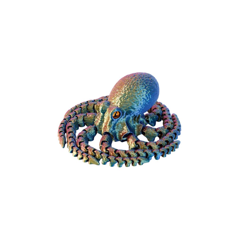 Jointed Body 3D Printed Octopusfish Octopusfish Figurine Poseable Tentacles Tabletop Decoration