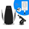 IR Smart Automatic Clamping Car Wireless Phone Fast Charger With TYPE-C Receiver