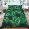 Family Bedding Single Double Bed Full Size Plant Printing Series Bedding Leaf Pattern Pillowcase and Quilt Cover Washable Home Decoration