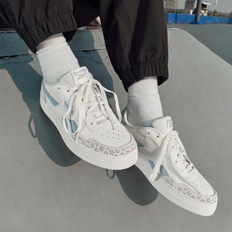 Reebok Кеды Court Advance Bold Color Block Retro Низкие Женские кроссовки Белый Синий 100074336