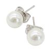 Pearl Earrings 6mm with Jewelry Case Shell Pearl White Women's Art-ep-6pw