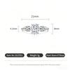 925 Sterling Silver Fashion Light Luxury Ice Flower Cut Zircon Twist Ring Birthday Party Anniversary Gift