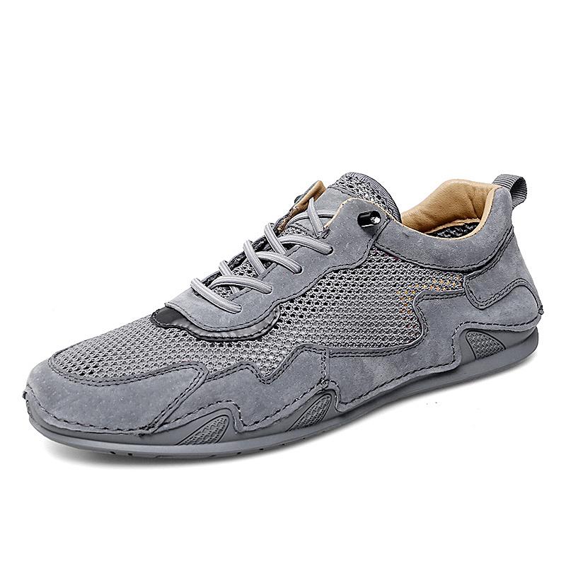 Летняя мужская сетчатая дышащая мягкая обувь для ходьбы Удобная повседневная качественная легкая сетчатая обувь для мужчин Кроссовки Большой размер
