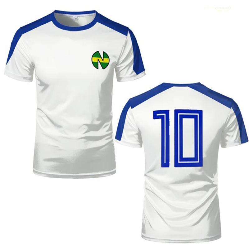 Манга Капитан Цубаса Номер 10 Косплей Футболка с принтом Уличная одежда Унисекс