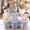12cm Plush Rabbit Pendant Soft Lovely 3D Eyes Navy Bunny Plushie Ornament PP Cotton Stuffed Animal Doll Plush Key Chain Bag Pendant Girls Toy Gift