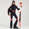GsouSnow Women's Slim Fit Korean Style One-Piece Ski Suit - Waterproof, Windproof, and Breathable for Warmth