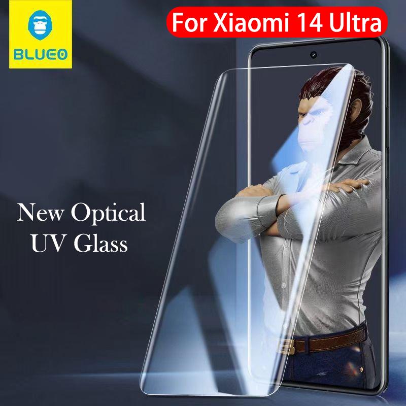 BLUEO УФ-Закаленное Стекло Для Xiaomi 14 Ultra 13 12S 11 Ultra Защитное Стекло для XIAOMI 10 10s 11 12x 12 13 Pro