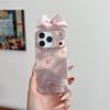 Pink Tulip Bowknot Case for iPhone 17 Pro Max, 16, 15, 14 - Double Layer Women's Cover